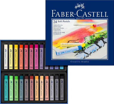 FABER-CASTELL Softpastellkreiden 128324 24er Kartonetui