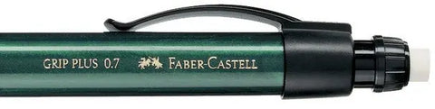 FABER-CASTELL Druckbleistift GRIP PLUS 0.7mm 130700 metallic-grün, Radierer