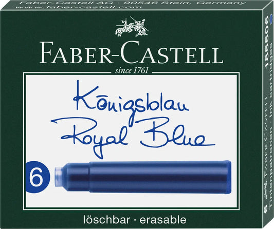 FABER-CASTELL Tintenpatrone 185506 königsblau 6 Stück