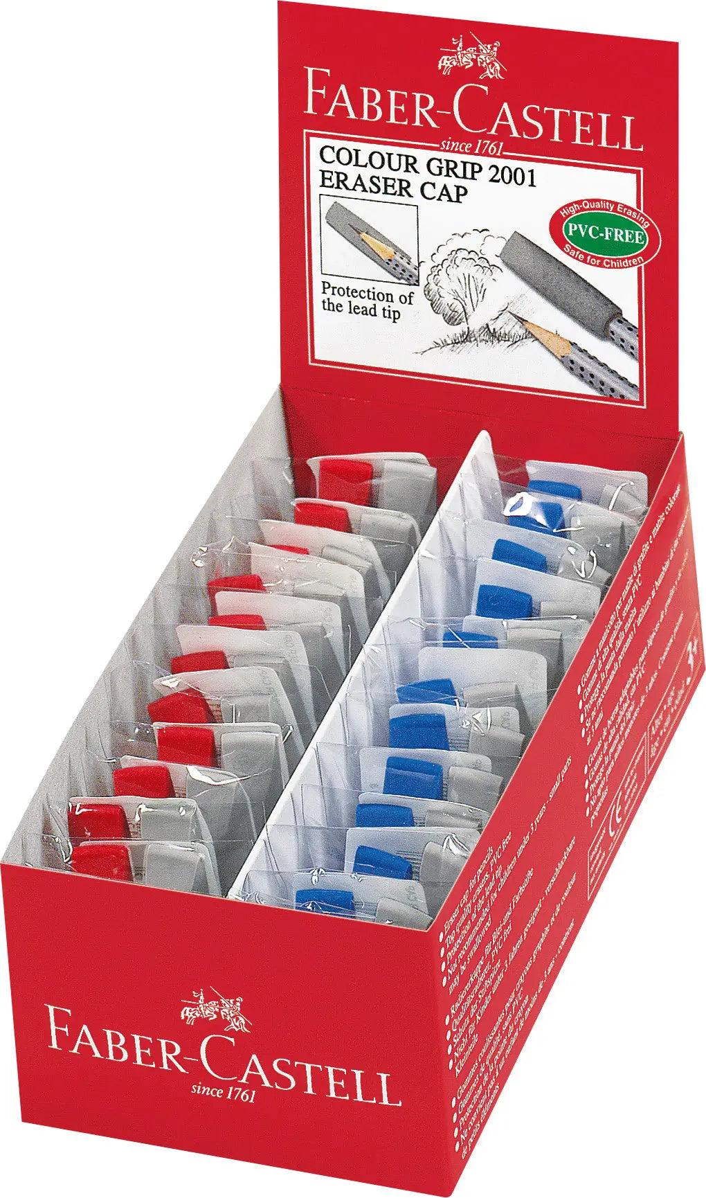 FABER-CASTELL Radierer Grip 2001 187001 2 Farben ass.