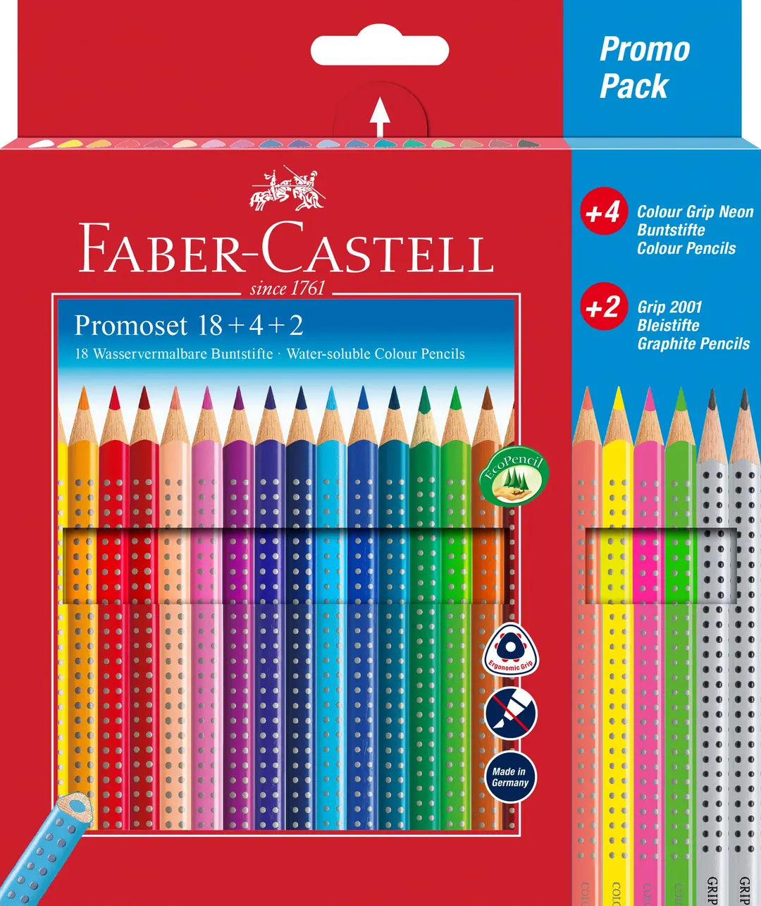 FABER-CASTELL Farbstifte Colour Grip 201540 Promoset, ass. 24 Stk