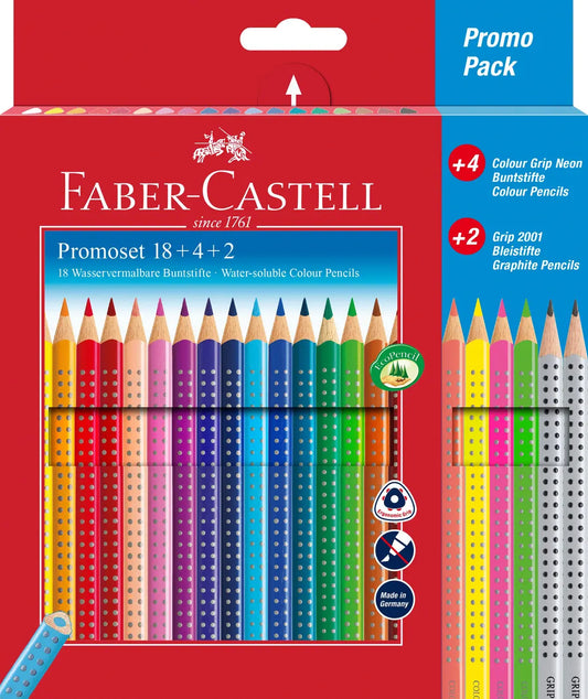 FABER-CASTELL Farbstifte Colour Grip 201540 Promoset, ass. 24 Stk