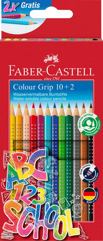 FABER-CASTELL Farbstifte Colour Grip 201585 Back to school Promoetui 10+2
