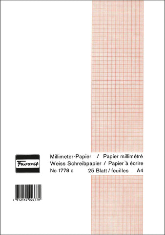 FAVORIT Block A4 1778 C weiss 80g 25 Blatt