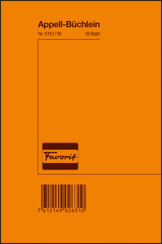 FAVORIT Apellbuch 12×18cm 5151/18 D 18 Blatt