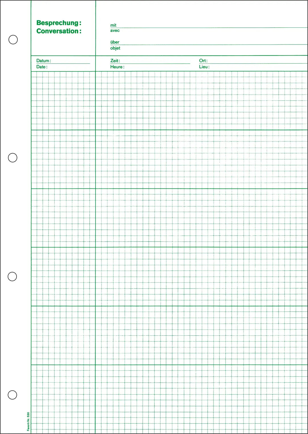FAVORIT Konferenzblock A4 530 kariert 50 Blatt