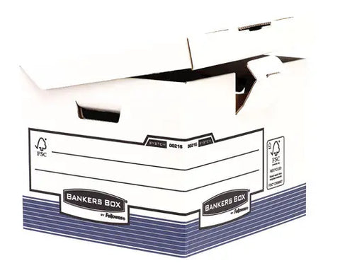FELLOWES BankersBox Klappdeckel Cube 0021601 weiss/blau 35x28x35cm
