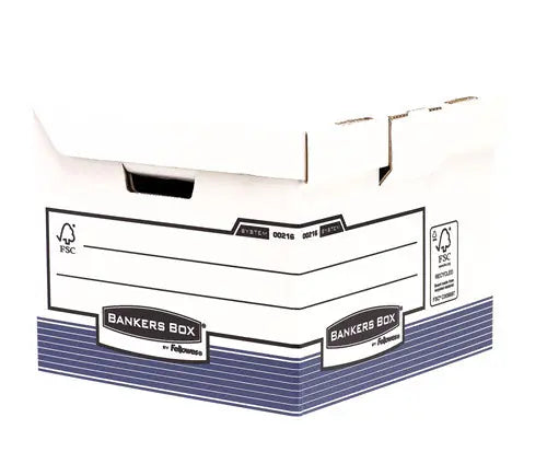 FELLOWES BankersBox Klappdeckel Cube 0021601 weiss/blau 35x28x35cm