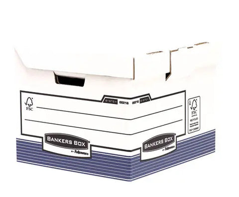 FELLOWES BankersBox Klappdeckel Cube 0021601 weiss/blau 35x28x35cm