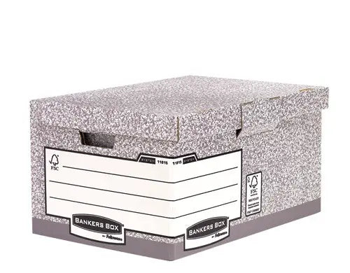 FELLOWES BankersBox Klappdeckel Maxi 1181501 grau/weiss 31x39x56cm