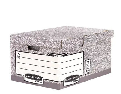 FELLOWES BankersBox Klappdeckel Maxi 1181501 grau/weiss 31x39x56cm