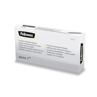 FELLOWES Heftklammern 26/6 mm 5117501 Vollstreifen 5000 STK