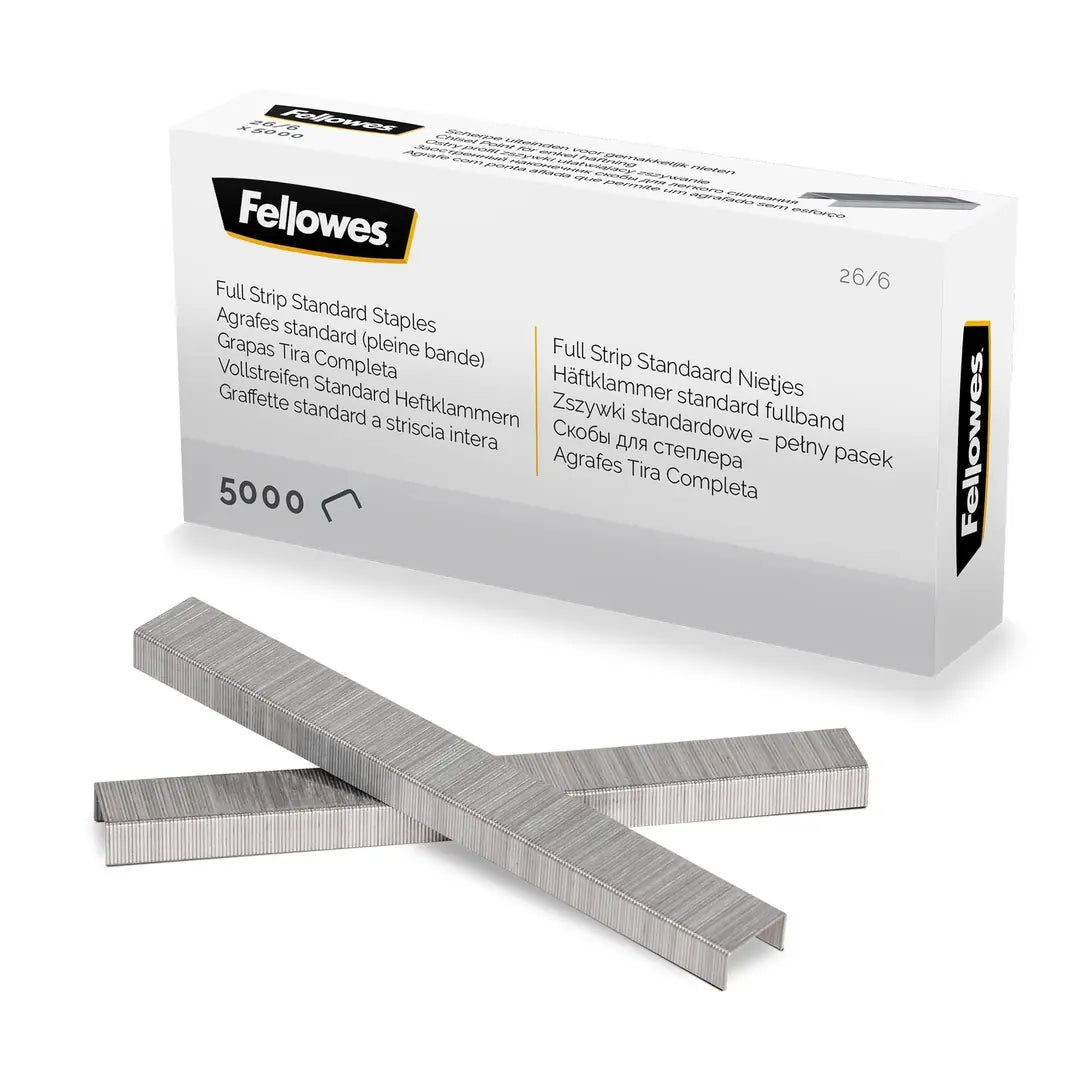 FELLOWES Heftklammern 26/6 mm 5117501 Vollstreifen 5000 STK