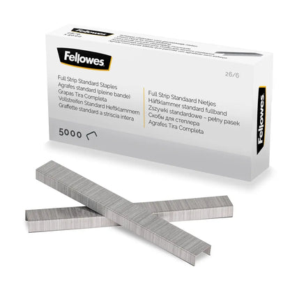 FELLOWES Heftklammern 26/6 mm 5117501 Vollstreifen 5000 STK