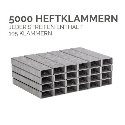 FELLOWES Heftklammern 26/6 mm 5117601 Halbstreifen 5000 STK