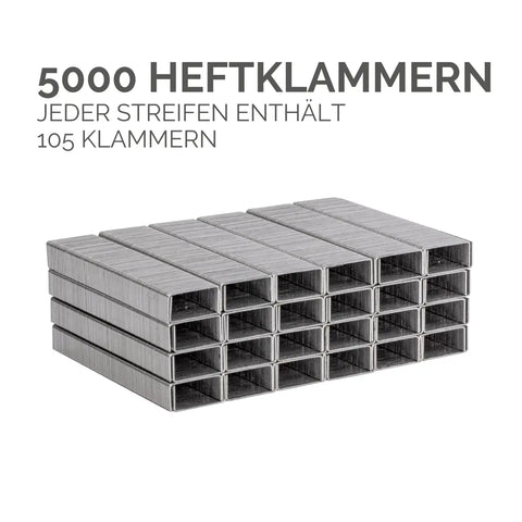 FELLOWES Heftklammern 26/6 mm 5117601 Halbstreifen 5000 STK