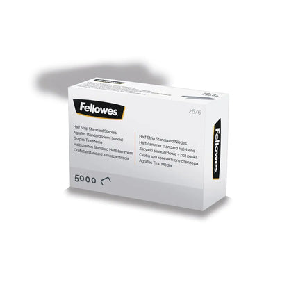 FELLOWES Heftklammern 26/6 mm 5117601 Halbstreifen 5000 STK