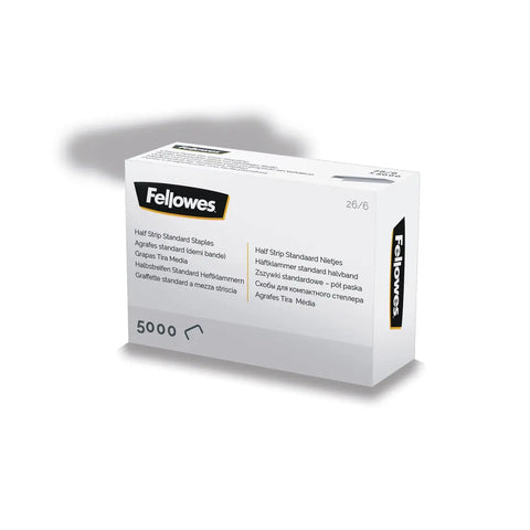 FELLOWES Heftklammern 26/6 mm 5117601 Halbstreifen 5000 STK