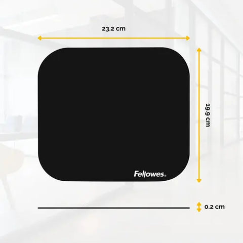 FELLOWES Mausmatte 58024 gummiert schwarz