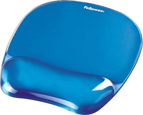 FELLOWES Mausmatte Crystals 9114120 blau, mit Handgelenkauflage