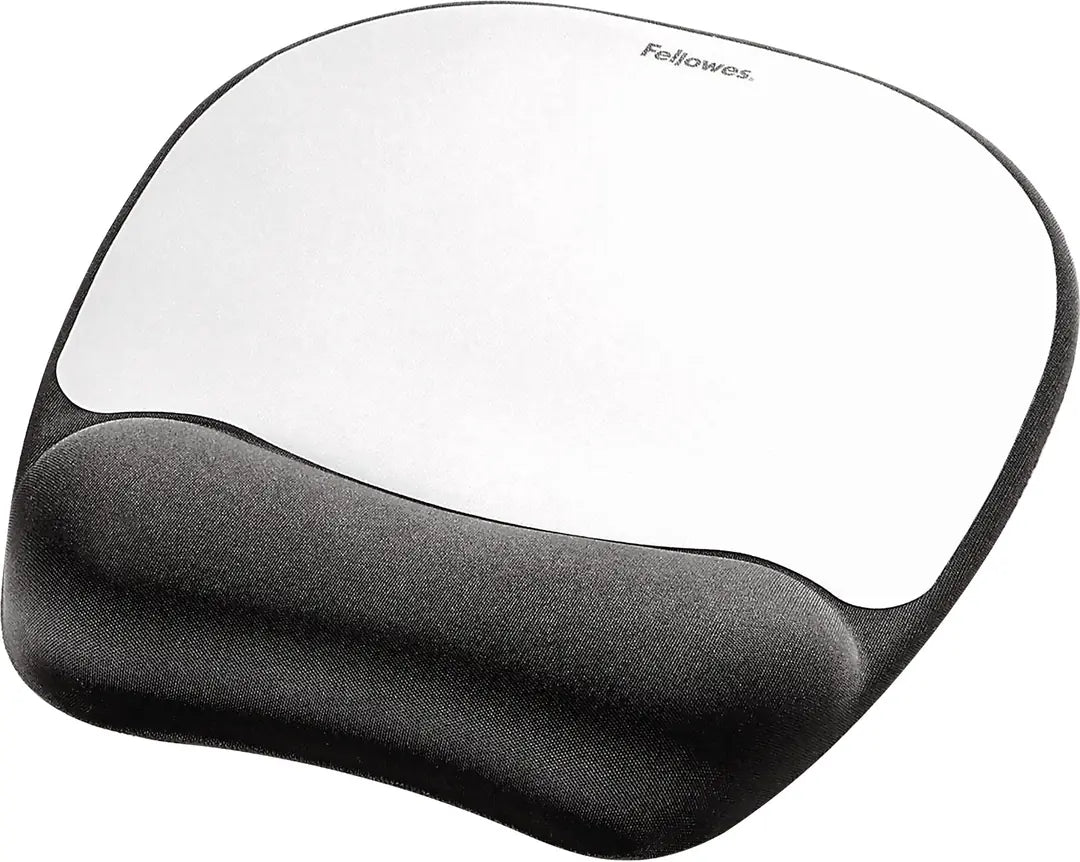 FELLOWES Mausmatte Memory Foam 9175801 silber, mit Handgelenkauflage