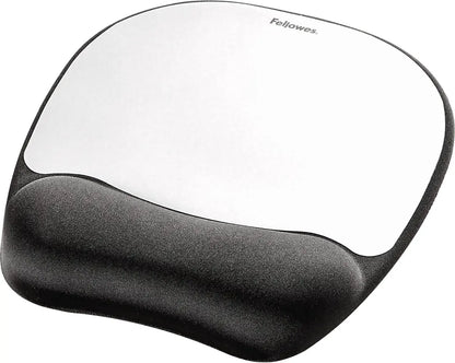 FELLOWES Mausmatte Memory Foam 9175801 silber, mit Handgelenkauflage