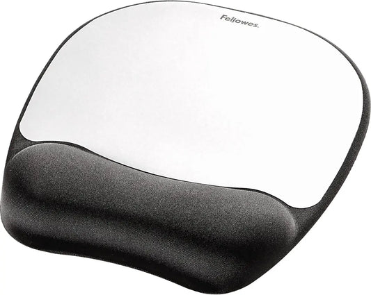 FELLOWES Mausmatte Memory Foam 9175801 silber, mit Handgelenkauflage