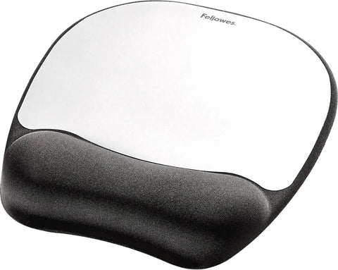 FELLOWES Mausmatte Memory Foam 9175801 silber, mit Handgelenkauflage