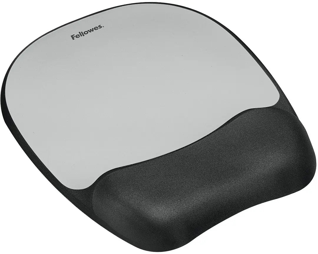 FELLOWES Mausmatte Memory Foam 9175801 silber, mit Handgelenkauflage