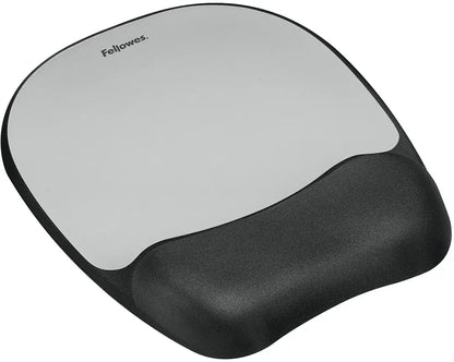 FELLOWES Mausmatte Memory Foam 9175801 silber, mit Handgelenkauflage