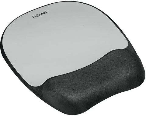 FELLOWES Mausmatte Memory Foam 9175801 silber, mit Handgelenkauflage