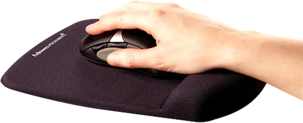 FELLOWES Mausmatte Plushtouch 9252003 schwarz,mit Handgelenkauflage
