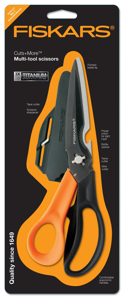 FISKARS Mehrzweckschere 23cm 1000809 orange/schwarz, Rechtshänder