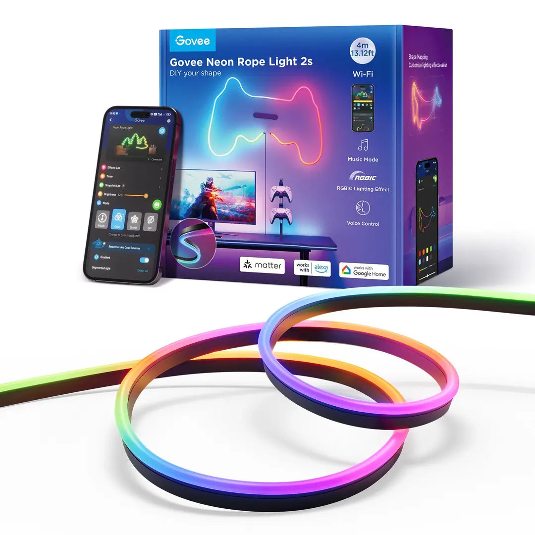 GOVEE Neon Rope Light 2 4m H61D4C11 schwarz