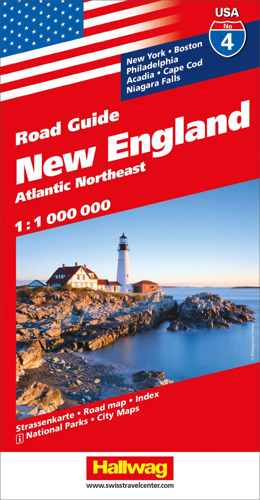 HALLWAG Strassenkarte 382830755 New England 1:1 Mio.