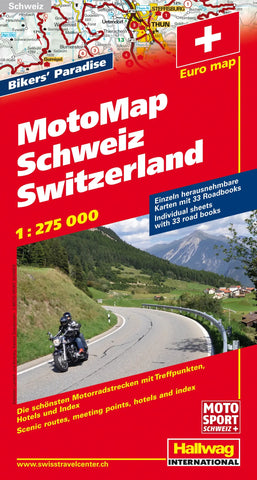 HALLWAG MotoMap 382830972 Schweiz 1:275'000