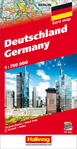 HALLWAG Strassenkarte 382831061 Deutschland (Dis) 1:750'000