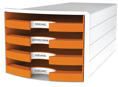 HAN Schubladenbox IMPULS A4/C4 1013-51 orange 4 Schubladen