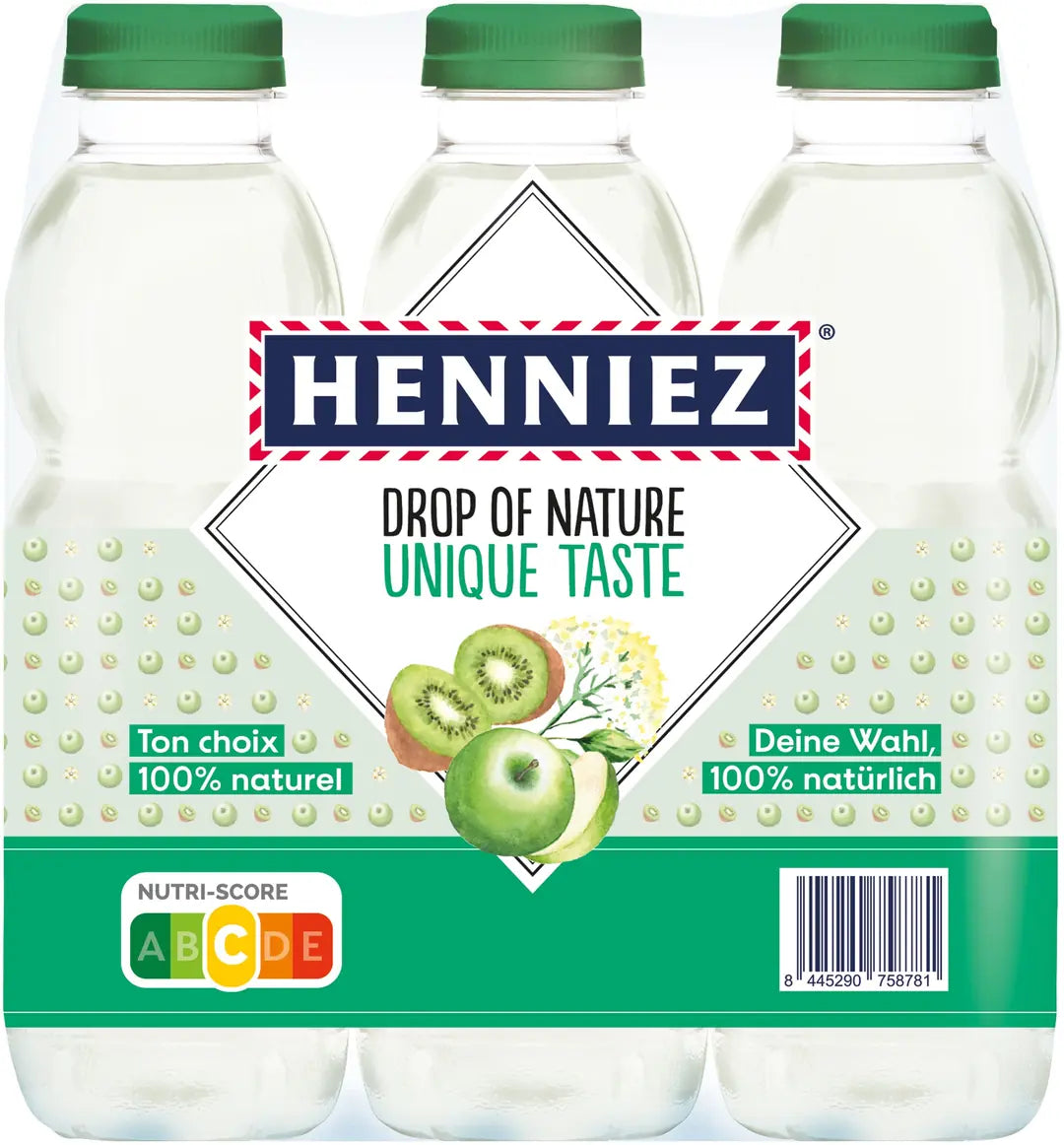 HENNIEZ Drop of Nature Apfel Pet 649250 50 cl, 6 Stk.