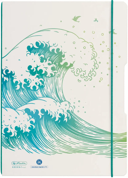 HERLITZ Notizbuch My Book A4 50033645 A4 gREENline Welle 80Bl.kar.