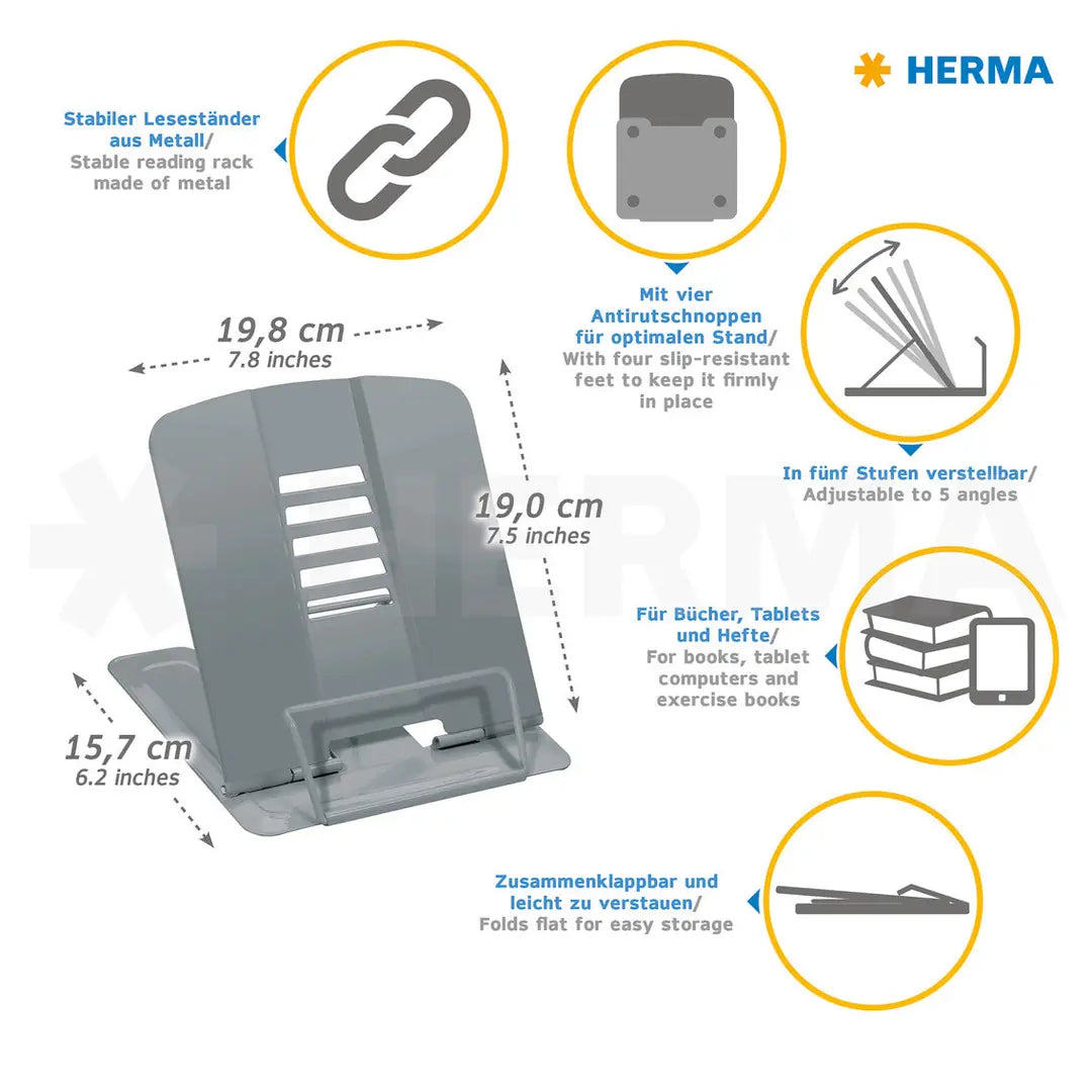 HERMA Leseständer Herma 19963 Metall, weiss