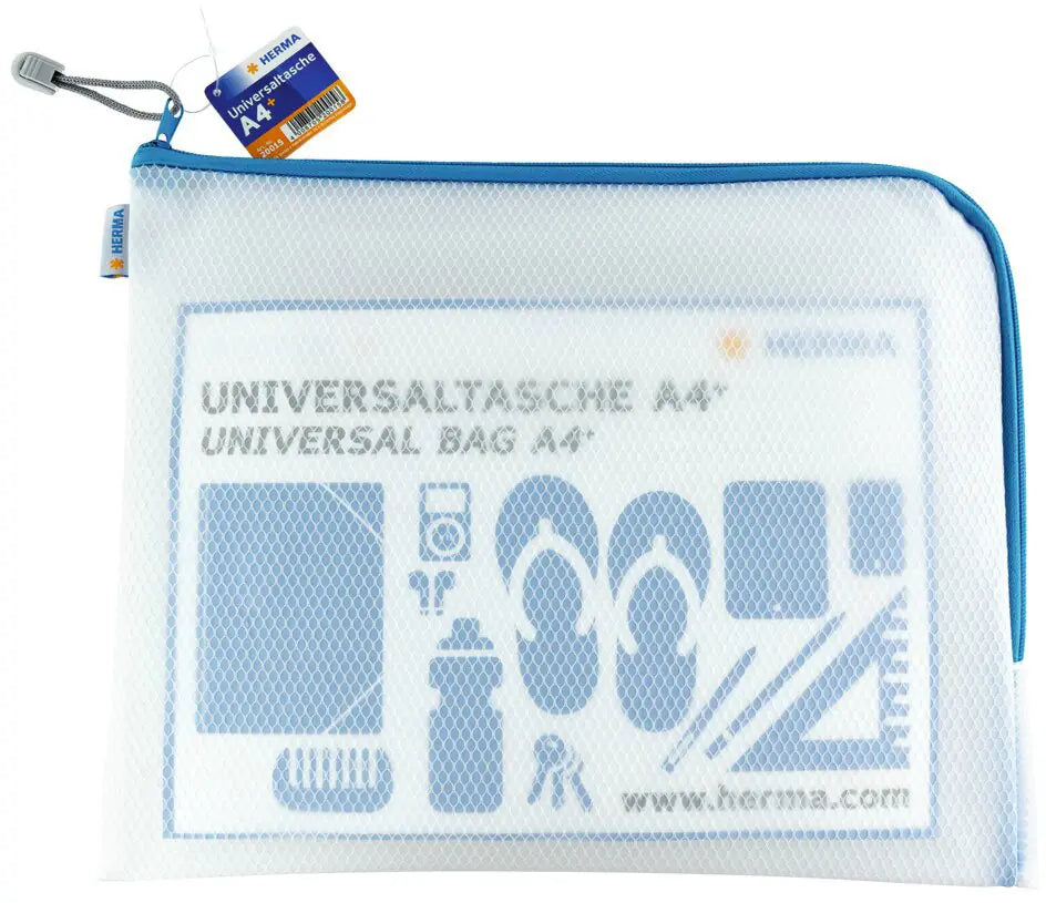 HERMA Dokumententasche mit Zip A4 20015 blau, 36x28cm