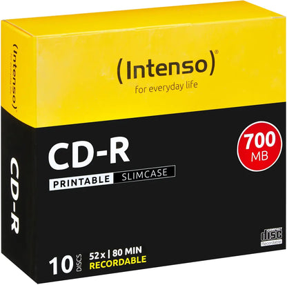 INTENSO CD-R Slim 80MIN/700MB 1801622 52x Printable 10 Pcs