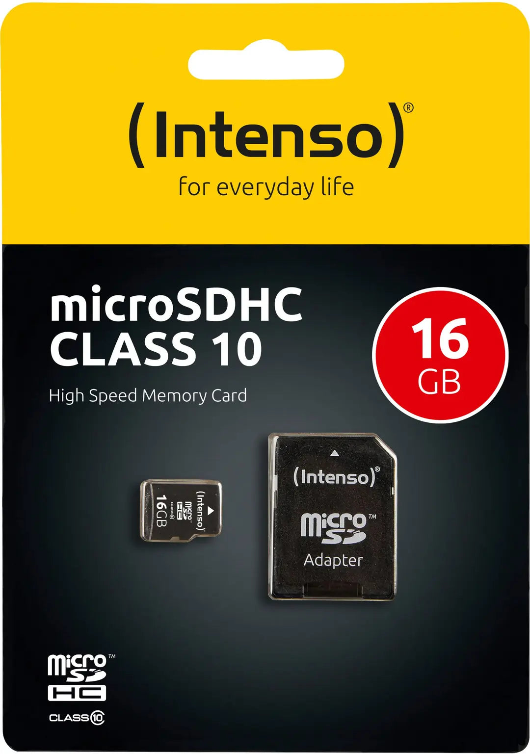 INTENSO Micro SDHC Card 16GB 3413470 Class 10
