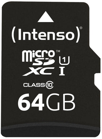 INTENSO Micro SDXC Card PREMIUM 64GB 3423490 with adapter, UHS-I