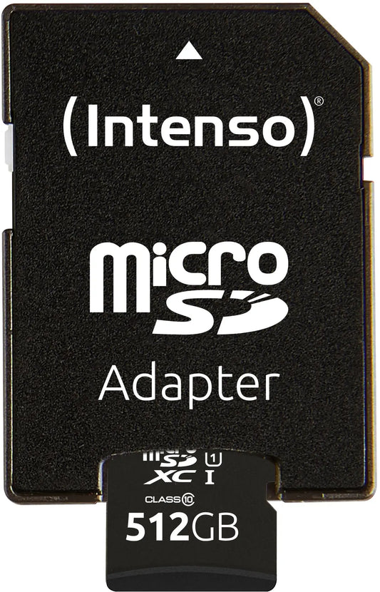 INTENSO Micro SD Secure Digital Cards 3423493 SD Adapter 512GB