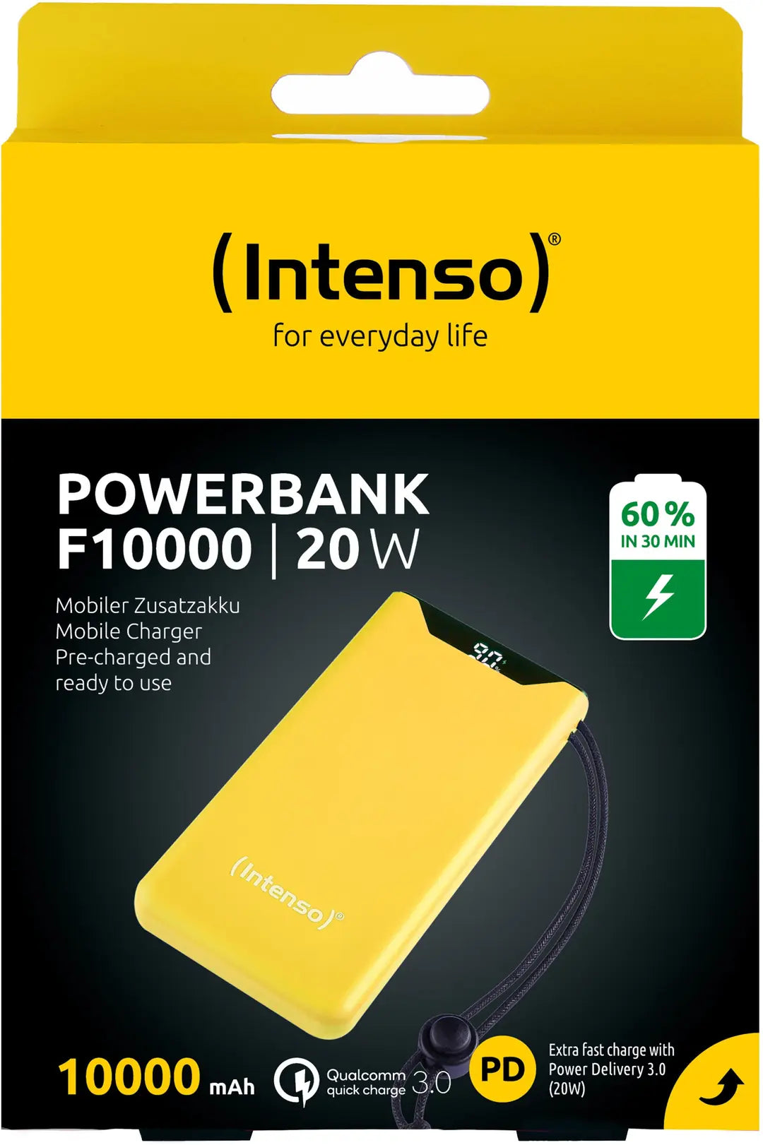 INTENSO Power Bank F10000 Yellow 7332038 10000 mAh