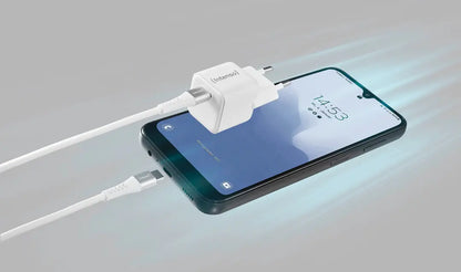 INTENSO Power Charger 30W GaN 1x USB-C 7803042 + Cable USB-C to USB C white
