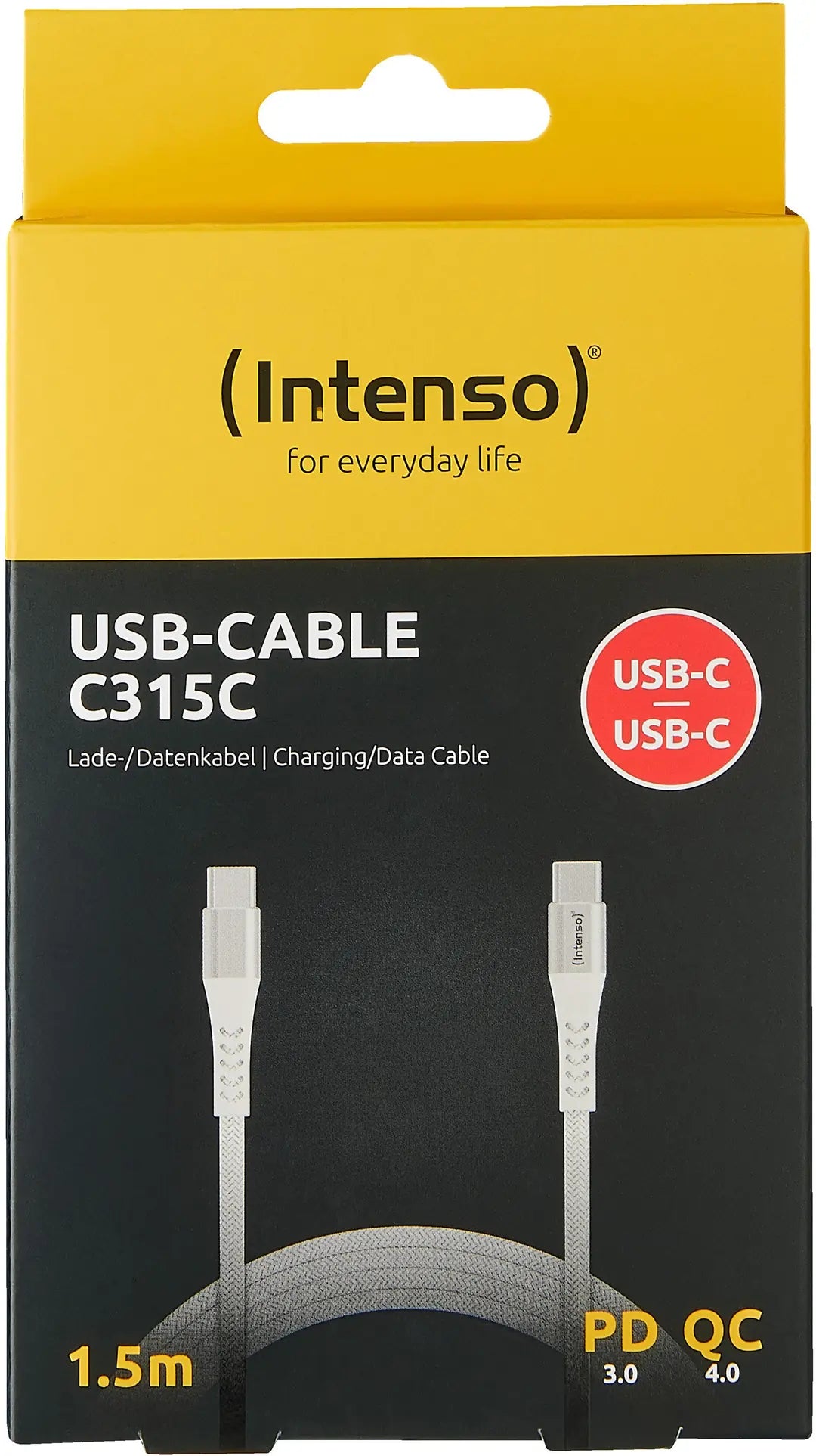 INTENSO Cable USB-C to USB C 7901002 1.5 m, Nylon white