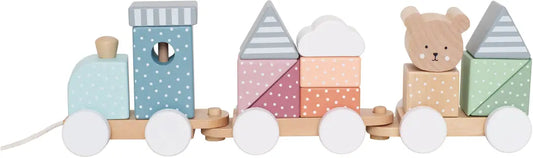 JABADABADO Zug mit Bausteinen Teddy C2521 35x7x11 cm
